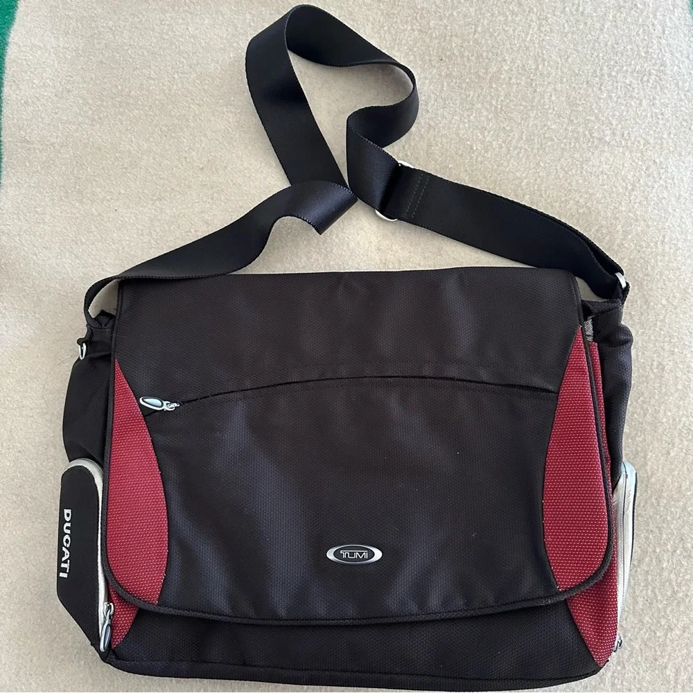 Tumi Ducati Ballistic Nylon Crossbody Messenger Computer Travel Bag